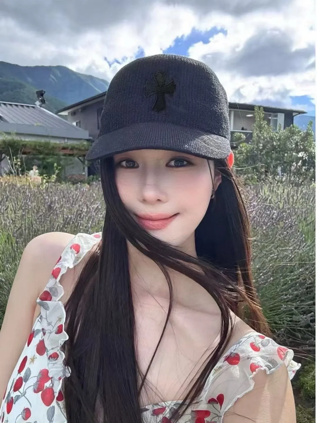 🉐160¥ Croix heart straw hat, customized knight hat, head circumference 57cm